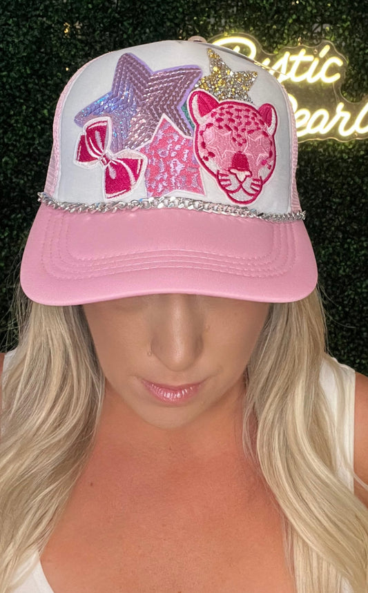 Pink Chain Trucker Hat