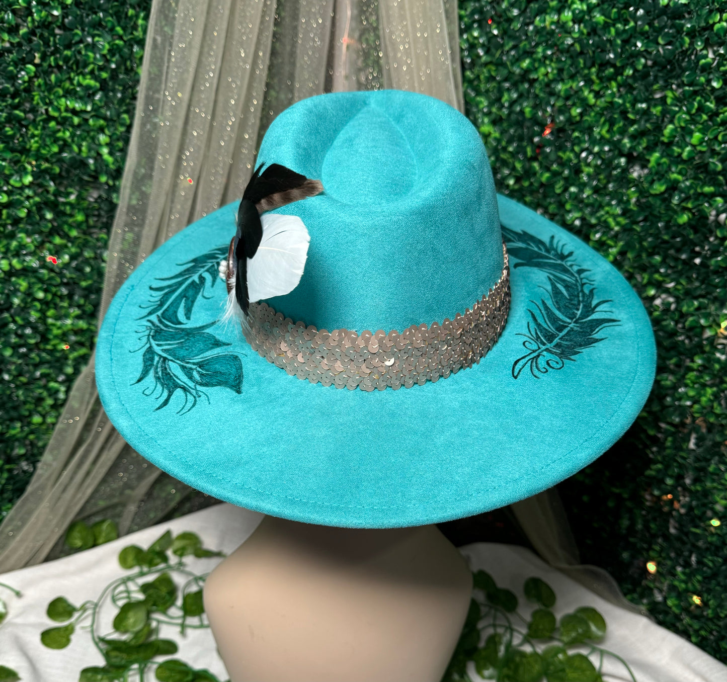 Feathers Custom Hat