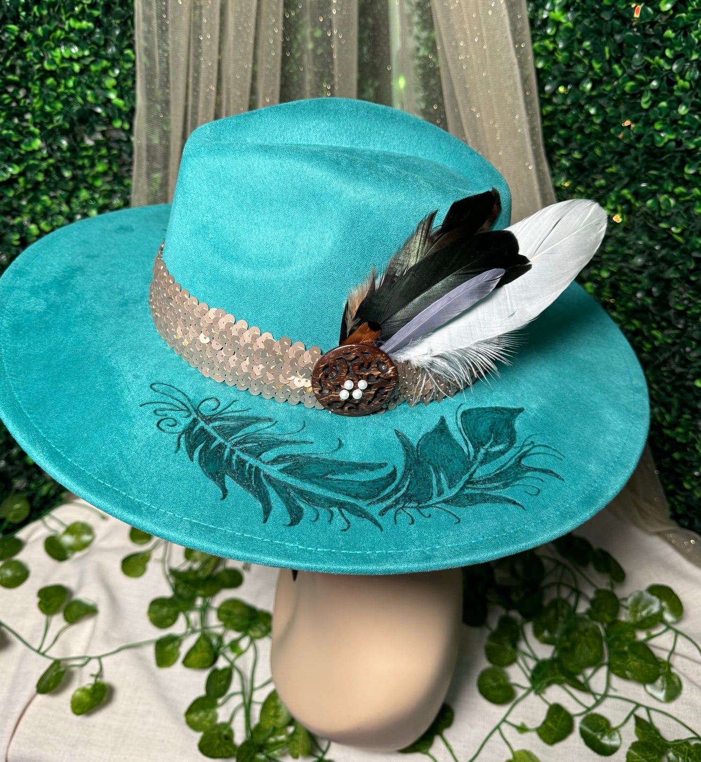 Feathers Custom Hat