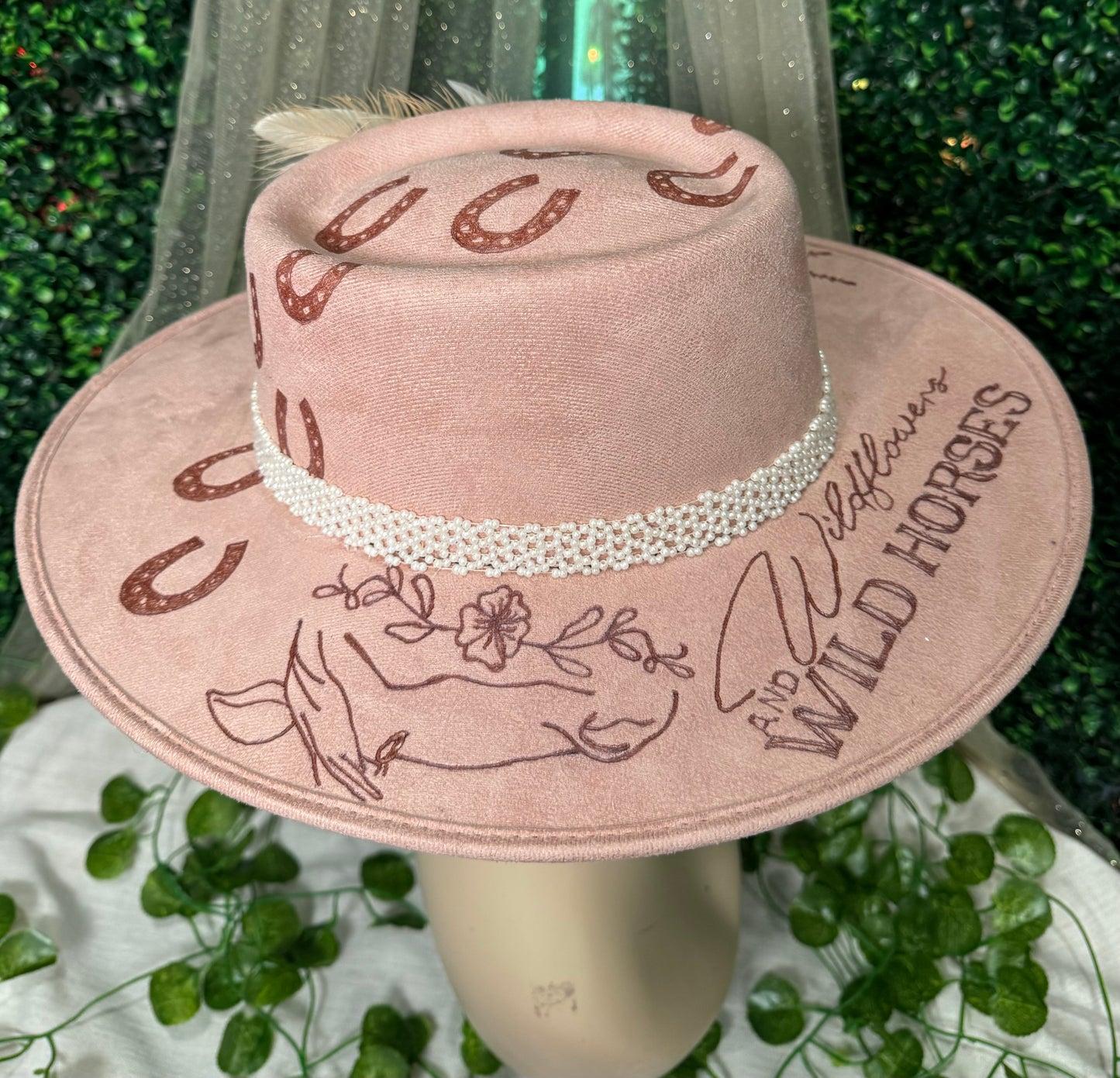 Blush Wild Flowers Custom Hat