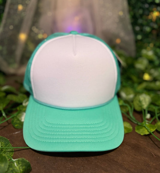 C.C Beanie Turquoise and White Foam Front Trucker Hat Wholesale