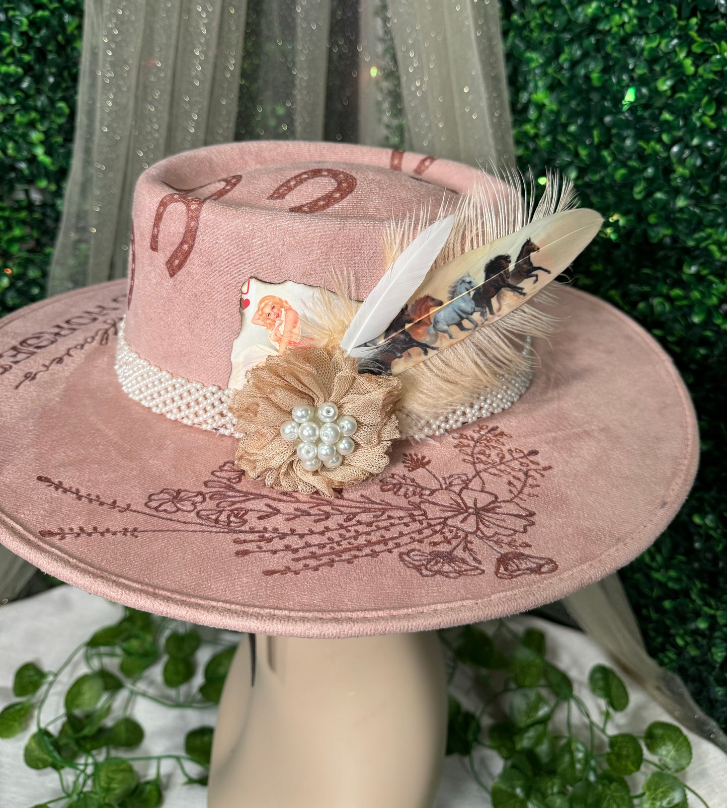 Blush Wild Flowers Custom Hat