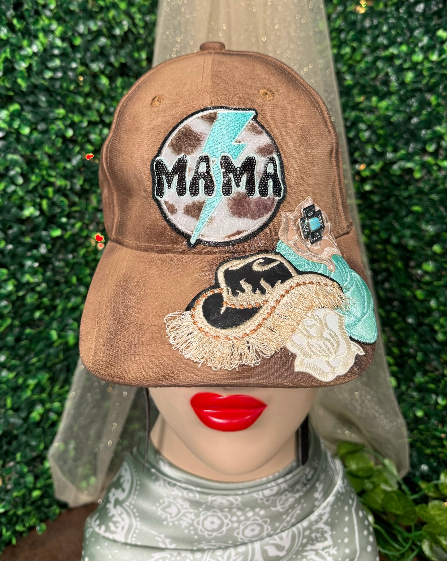 Mama Torched Suade Baseball Trucker Hat