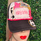 Pink Soccer Trucker Hat