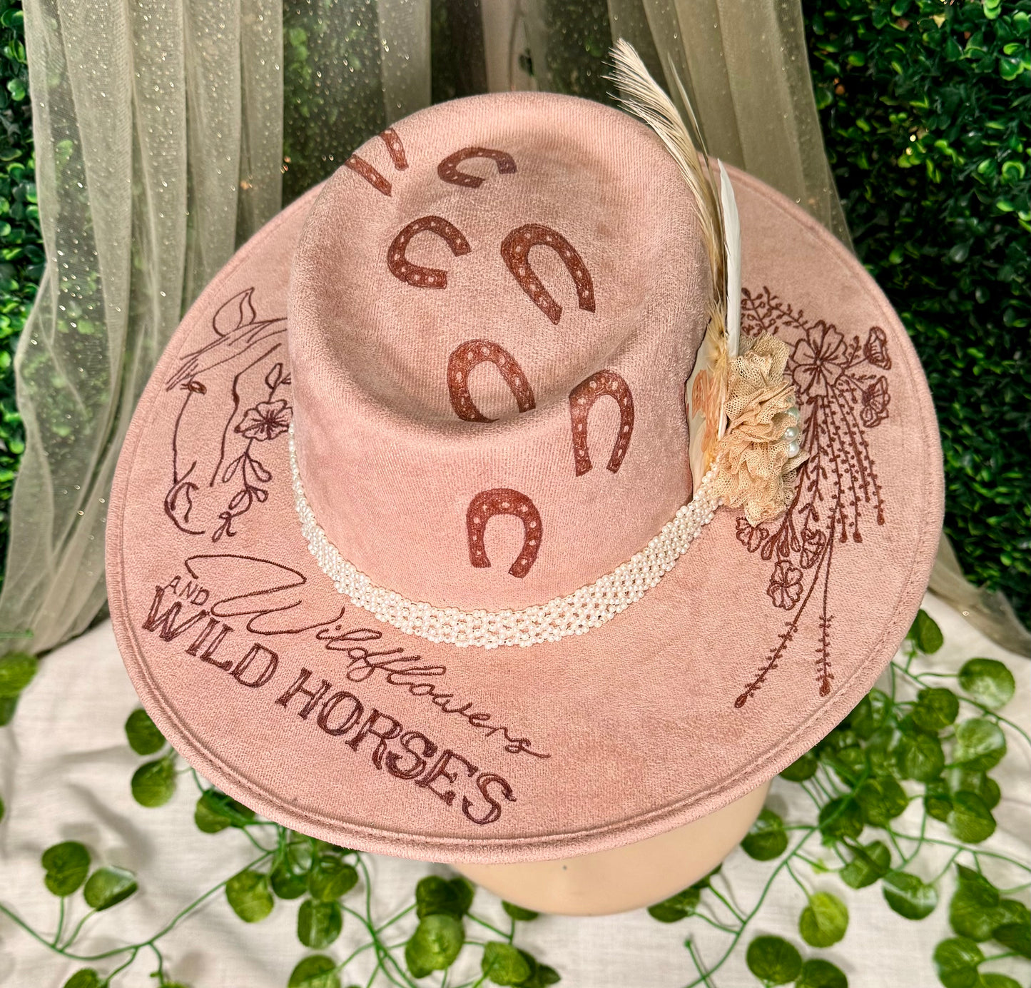 Blush Wild Flowers Custom Hat