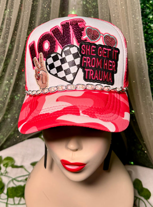 She Gets It From Her Trauma Trucker Hat