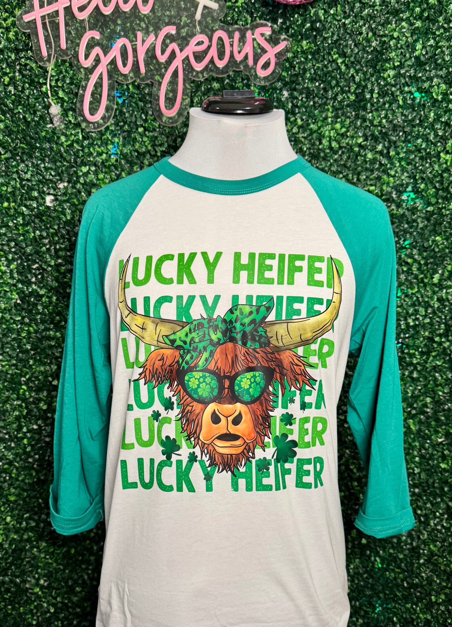 Lucky Heifer Bball Top