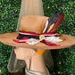 Red And Black Rancher Hat Custom Hat